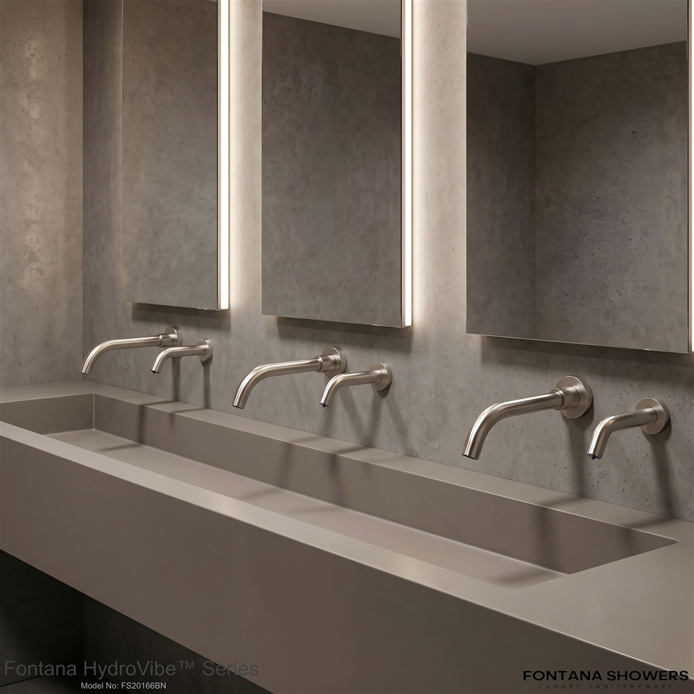 Fontana HydroVibe Series Brushed Nickel Sensor Faucet & Soap Dispenser